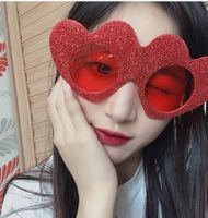 Unisex Cute Geometric Heart Shape Special-shaped Mirror Sunglasses sku image 14