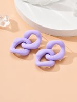 Simple Style Geometric Solid Color Arylic Resin Splicing Earrings main image 5