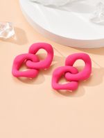 Simple Style Geometric Solid Color Arylic Resin Splicing Earrings main image 3