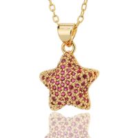 Fashion Heart Shape Copper Inlay Zircon Necklace sku image 9