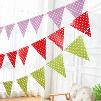 Triangle Flag Festive Party Layout Banner Polka Dot Bunting main image 5
