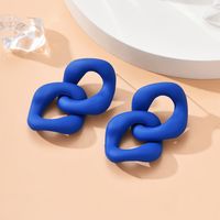 Simple Style Geometric Solid Color Arylic Resin Splicing Earrings main image 9