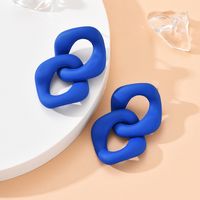 Simple Style Geometric Solid Color Arylic Resin Splicing Earrings sku image 3