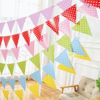 Triangle Flag Festive Party Layout Banner Polka Dot Bunting main image 2