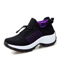 Casual Color Block Casual Sneakers Round Toe Low Heel Flat Shoes main image 1