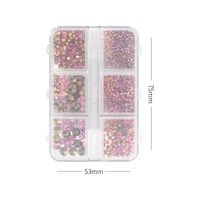 Fashion Solid Color Rhinestone Glass Nail Decoration Accessories Nail Supplies main image 1