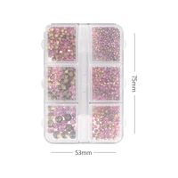 Mode Couleur Unie Strass Verre Accessoires Pour Ongles Nail Fournitures main image 1