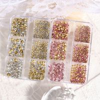 Mode Couleur Unie Strass Verre Accessoires Pour Ongles Nail Fournitures main image 4