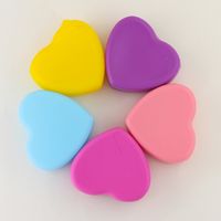 Solid Color Silicone Heart Shape Cleaning Cosmetic Beauty Blender main image 4