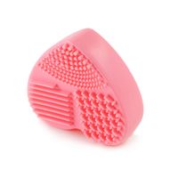 Solid Color Silicone Heart Shape Cleaning Cosmetic Beauty Blender main image 2