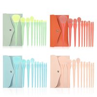 Man-made Fiber Solid Color Plastic Soft Bristles Set Of 10 Makeup Brushes main image 1
