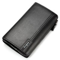 Men's Solid Color Pu Leather Zipper Wallets sku image 2