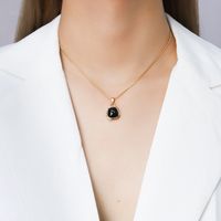 Collar De Perlas De Imitación Blanco Y Negro sku image 4
