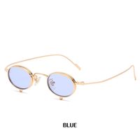 European And American Retro Steampunk Small Frame Sunglasses Men's Personalized Hip Hop Round Frame Clamshell Sunglasses Women's Fashion Shades sku image 1