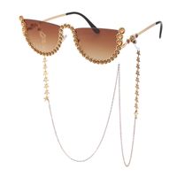 Nuevas Gafas De Sol De Diamantes Sin Montura Para Mujer, Cadena De Gafas De Sol De Moda, Gafas De Sol De Tendencia Europeas Y Americanas sku image 5