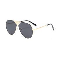 2022 New Fashion Big Round Full Frame Men's Hollow Metal Sunglasses Wholesale sku image 7