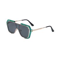 Retro Large Frame Contrast Color Sunglasses Wholesale sku image 4