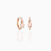 Fashion Bear Brass Earrings Plating Artificial Rhinestones Copper Earrings sku image 1