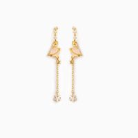 Sweet Star Tassel Brass Earrings Plating Zircon Copper Earrings sku image 3