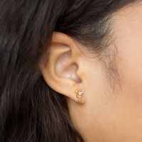 Simple Style Star Brass Ear Studs Plating Copper Earrings main image 1