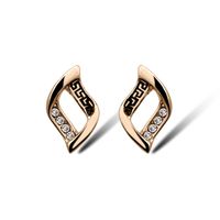 Retro Geometric Alloy Inlay Artificial Rhinestones Earrings Necklace sku image 5