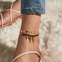 Fashion Triangle Alloy Plating Anklet 2 Pieces main image 2