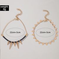 Fashion Triangle Alloy Plating Anklet 2 Pieces main image 6