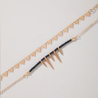 Fashion Triangle Alloy Plating Anklet 2 Pieces main image 5