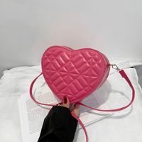 Fashion Heart Shape Quilted Heart-shaped Zipper Shoulder Bag main image 5