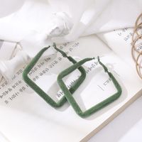 Simple Style Square Synthetic Fibre Metal Hollow Out Earrings main image 3