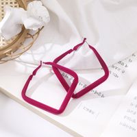 Simple Style Square Synthetic Fibre Metal Hollow Out Earrings main image 5