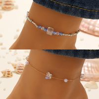 Fashion Butterfly Alloy Inlaid Resin Resin Anklet 1 Piece main image 1