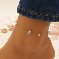 Fashion Butterfly Alloy Inlaid Resin Resin Anklet 1 Piece main image 2