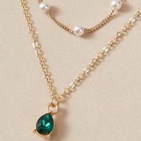 Fashion Alloy Geometric Pattern Necklace Daily Artificial Pearl main image 3