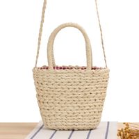 Fashion Cute Seaside Crossbody Small Single Shoulder Woven Straw Bag sku image 1