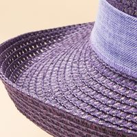 2022 Nueva Moda Sombrero De Playa De Protección Solar De Paja Con Lazo Y Cinta Para Mujer main image 5