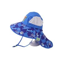 Fashion Cute Thin Sun-proof Broad-brimmed Sun Hat With Shawl Child main image 4