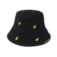 Women's New Sun-proof Candy Color Cute Leisure Embroidered Pineapple Bucket Hat main image 3
