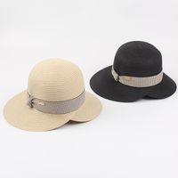 2022 New Summer Fashion Seaside Big Brim Back Slit Casual Sun Straw Hat Female main image 4