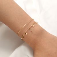 Fashion Alloy Five-pointed Star Bracelet Daily Electroplating 1 Piece main image 1