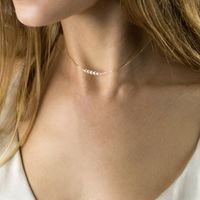 Emanco Grenz Überschreitende Neue Produkte Zubehör Einfache Perlen Kristall Halskette Edelstahl Dekorative Halskette Großhandel sku image 6