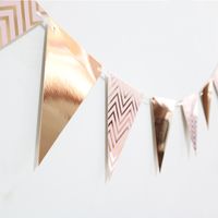 Waves Solid Color Paper Flag Party Decorations main image 3