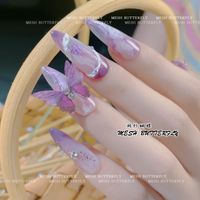 Exclusive For Cross-border Best-selling Nail Beauty Tulle Three-dimensional Butterfly Detachable Nail Art Simulation Butterfly Ornament Box main image 2