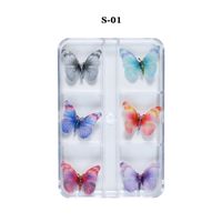Exclusive For Cross-border Best-selling Nail Beauty Tulle Three-dimensional Butterfly Detachable Nail Art Simulation Butterfly Ornament Box sku image 2