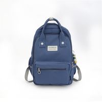 Fashion Solid Color Zipper Backpack main image 3