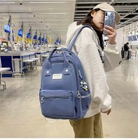 Fashion Solid Color Zipper Backpack main image 2