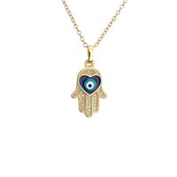 Fashion Geometric Copper Inlay Zircon Necklace sku image 1