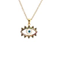 Fashion Eye Copper Plating Zircon Necklace sku image 5