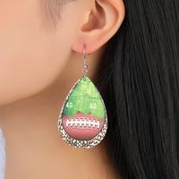 Fashion Water Droplets Synthetics Printing No Inlaid Earrings sku image 2