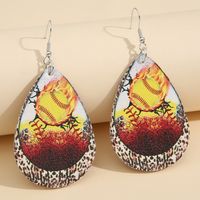 Fashion Water Droplets Synthetics Printing No Inlaid Earrings sku image 5